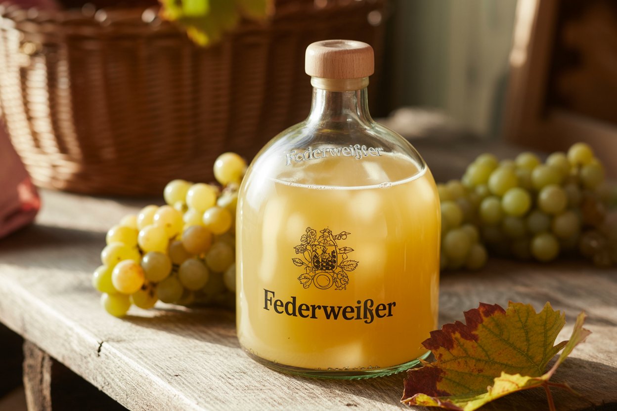 federweisser in der flasche