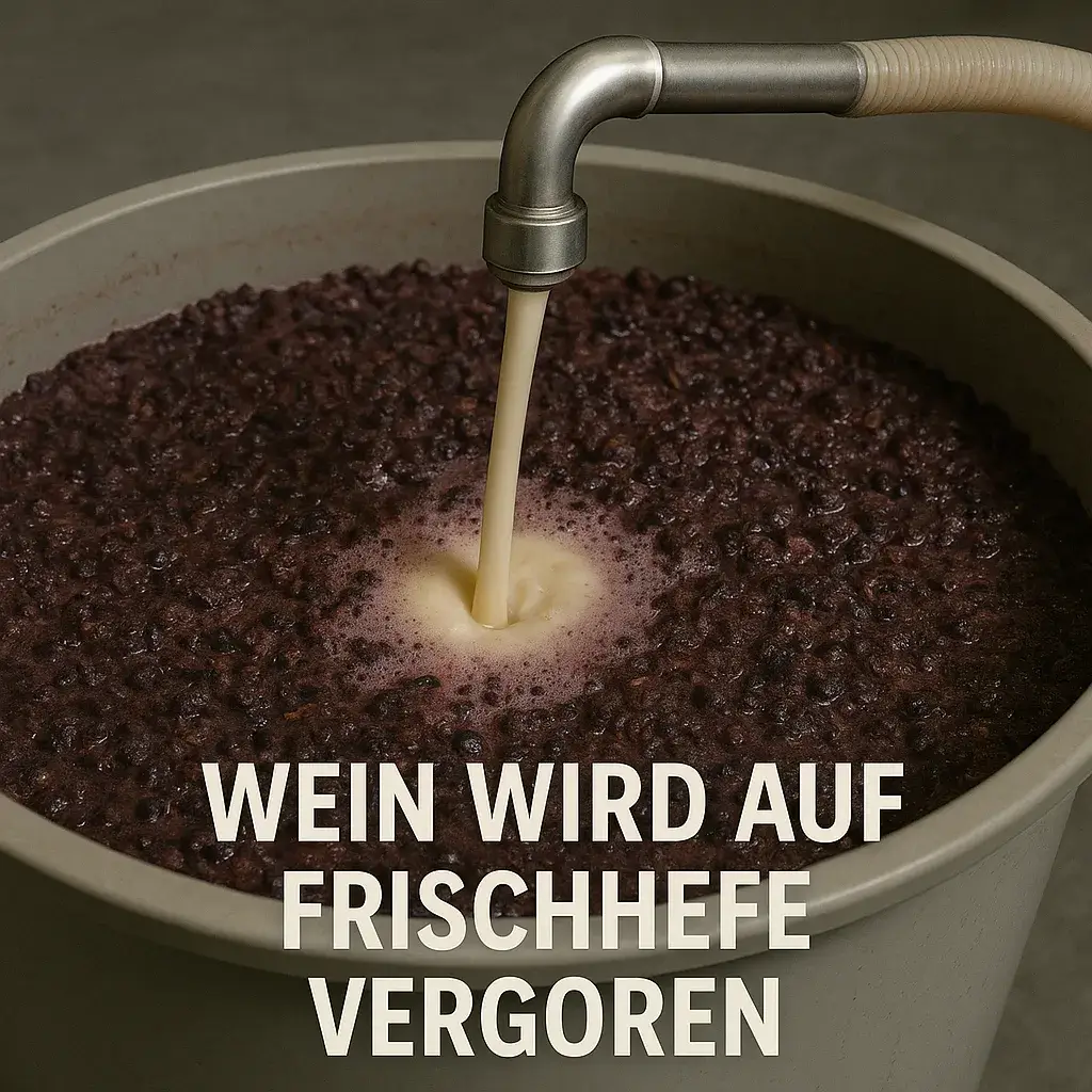 Wein Alkoholgehalt - wein wird auf frischhefe gegoren