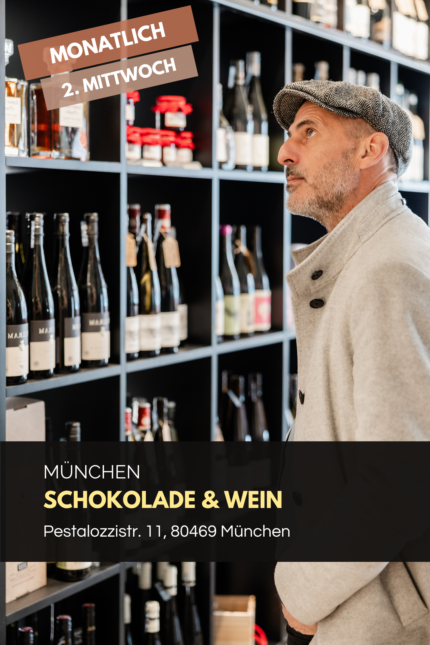 Mann und Frau genießen ein Glas wein im Weinkeller - Banner für  das Frühshoppen Event von VINOVIT