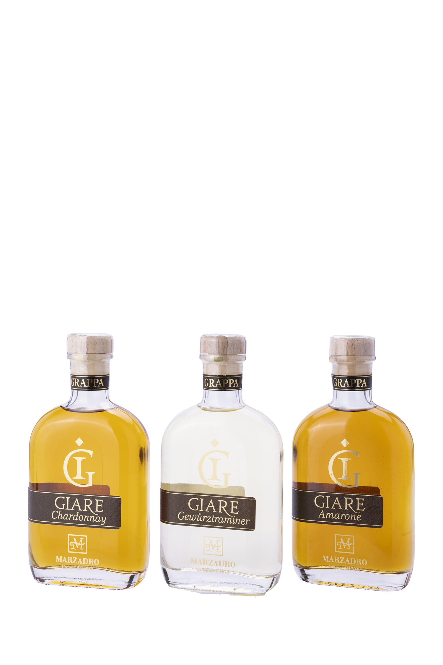 Confectione Giare Grappa 3 x 0,2L - Distilleria Marzadro