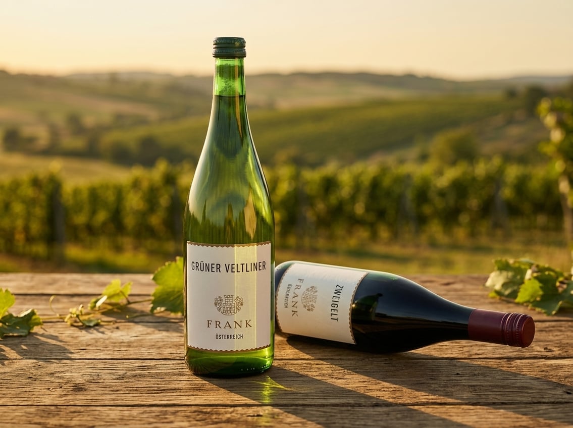 Grüner Veltliner und Zweigelt vom Weingut Frank