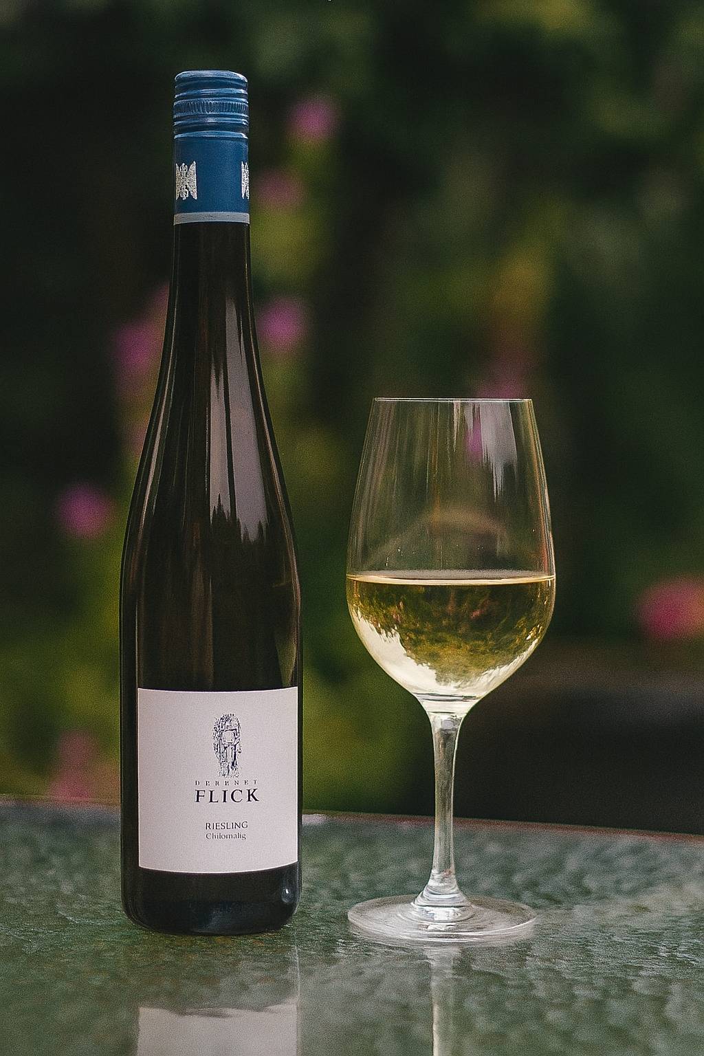 Weingut Flick Weißer Riesling im Glas