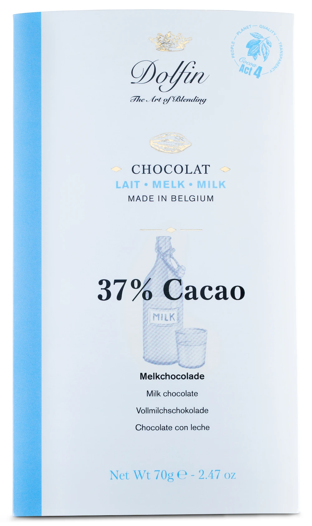 Dolfin - Edelvollmilchschokolade 37% Kakao