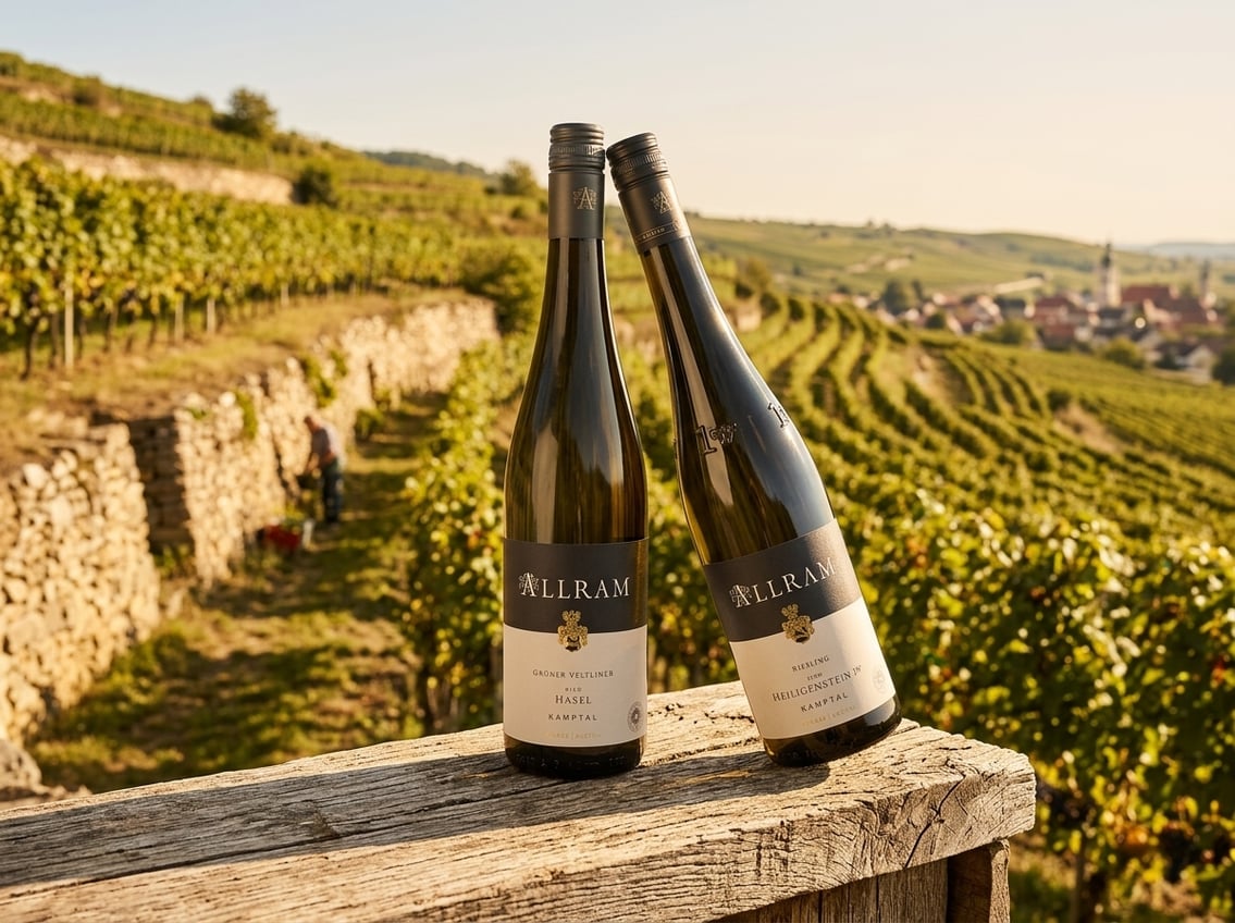 Grüner Veltliner und Riesling vom Weingut Allram über den Kamptal-Terrassen