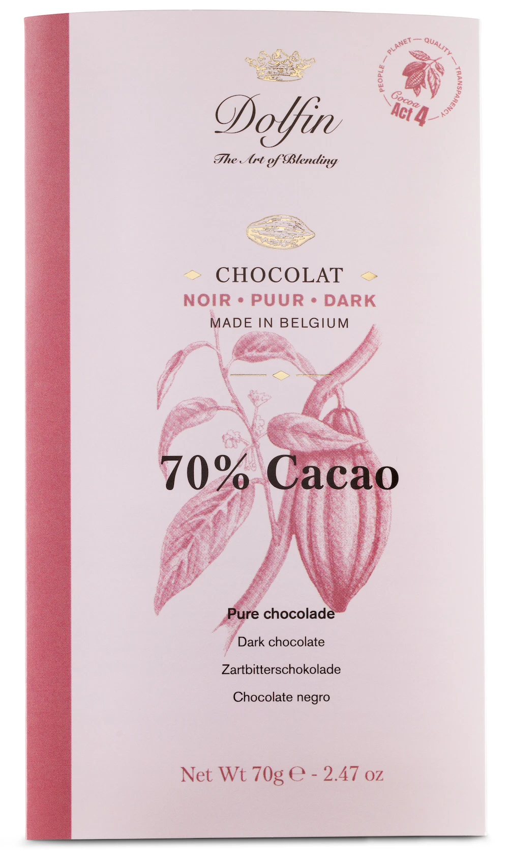 Dolfin - Zartbitterschokolade 70% Kakao