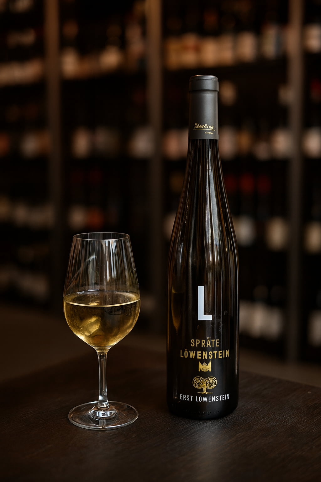 Weingut Fürst Löwenstein Weinglas mit Riesling