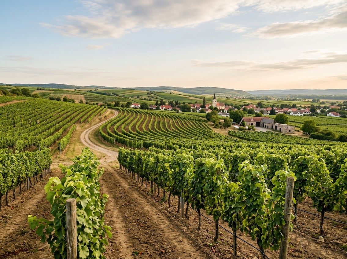 Weinlandschaft im Carnuntum östlich von Wien
