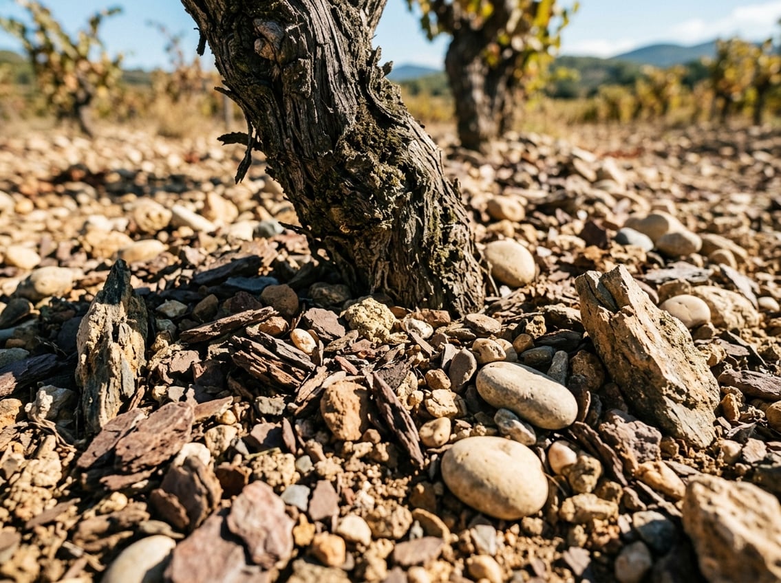 Kalkstein-, Schiefer- und Geröllböden im Roussillon